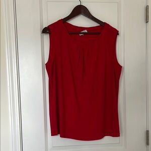 Tahari ASL Red Sleeveless Women's Top